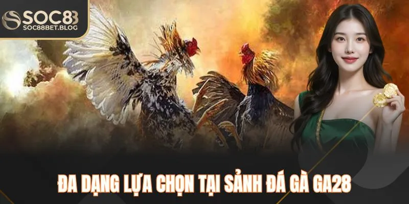 Đa dạng lựa chọn tại sảnh đá gà GA28